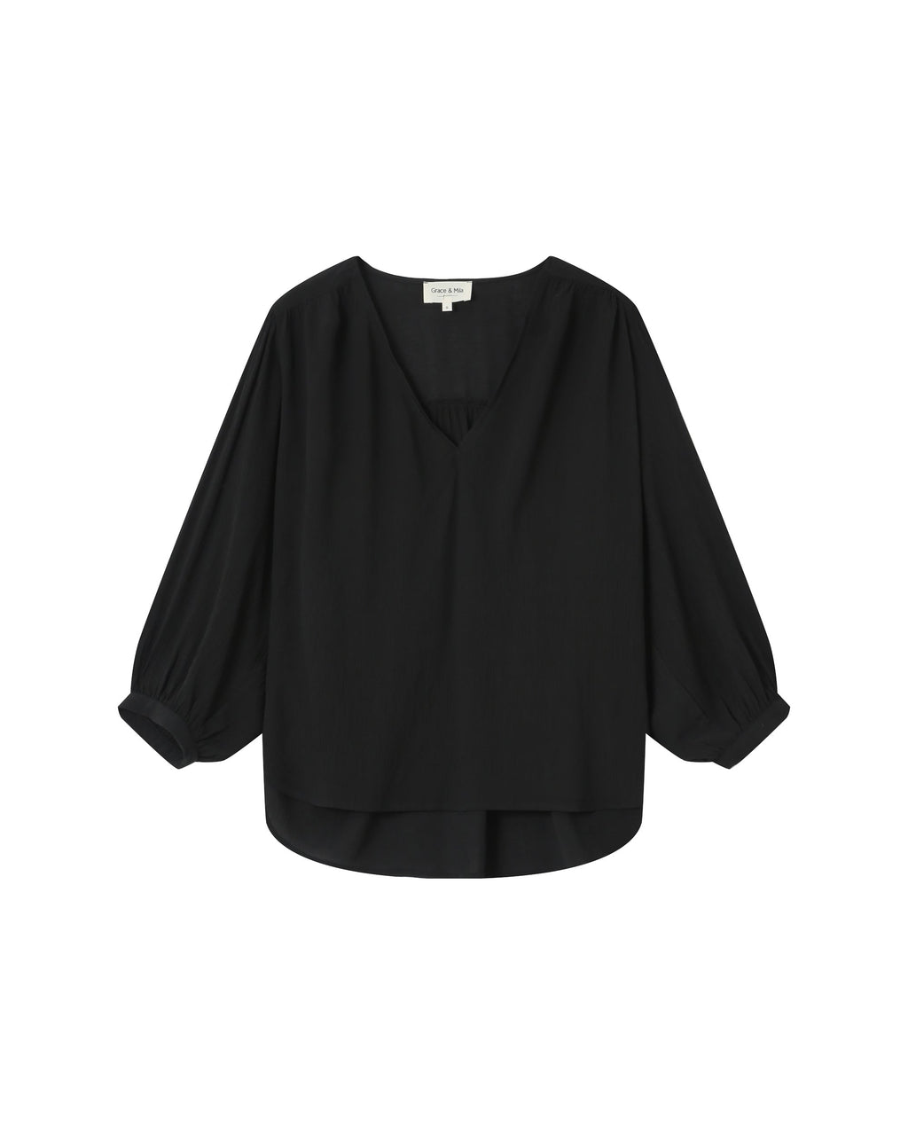 Blouse Droite Fluide Noir Solo