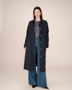 Trench Long Boutons Dorés Marine Scott