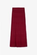 Jupe Lurex Maille Bordeaux