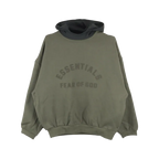 Hoodie Essentials Logo-Print Green Black - Vert - Mixte