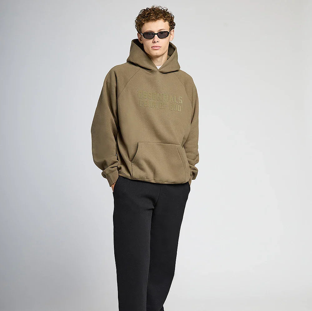 Hoodie Essentials Wood - Marron - Mixte