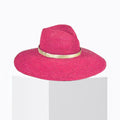 Chapeau Fedora Raphia Fushia