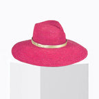Chapeau Fedora Raphia Fushia