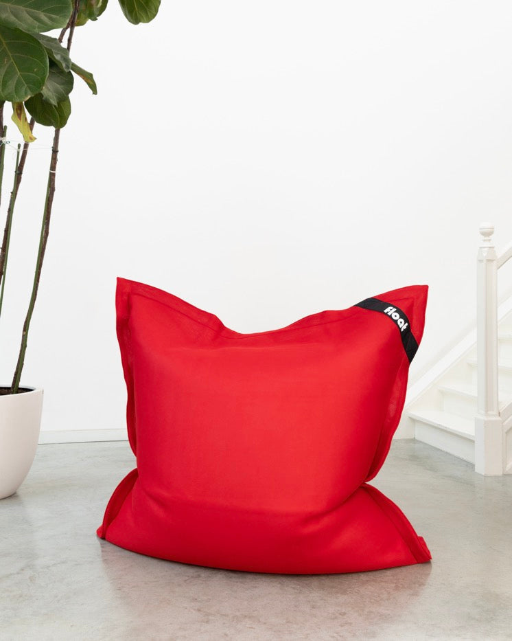 Pouf Flottant Beanbag Piscine - 130x130cm - Rouge