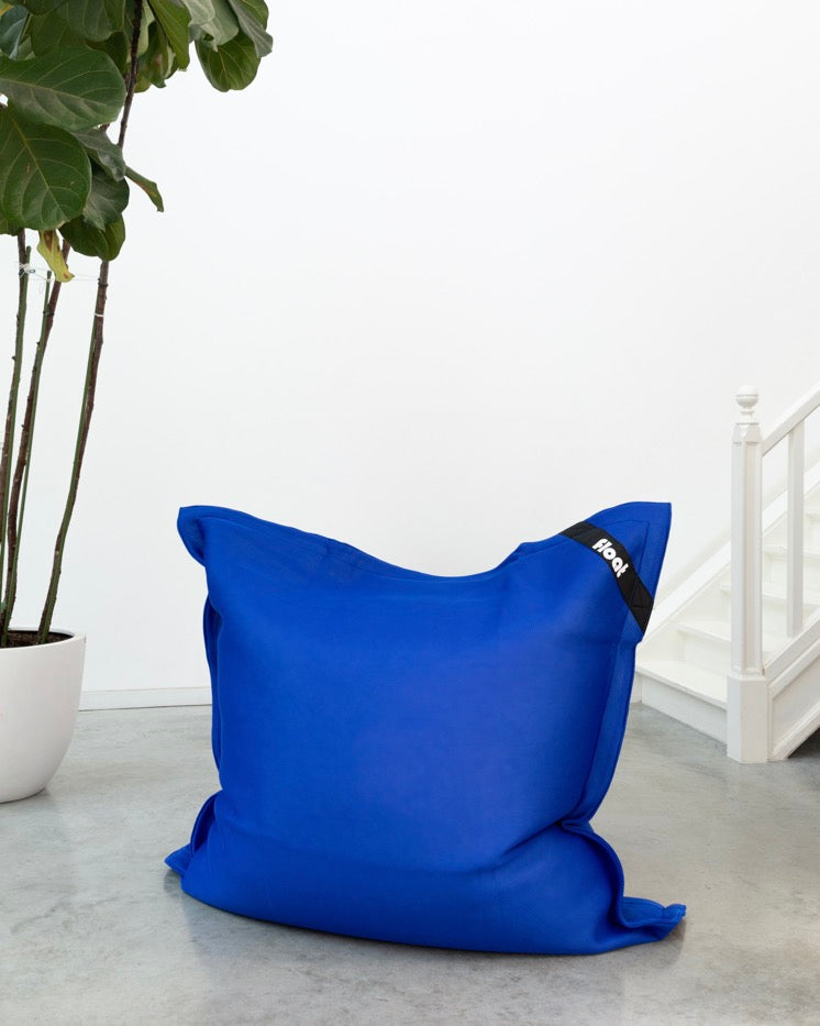 Pouf Flottant Beanbag Piscine - 130x130cm - Bleu Roi
