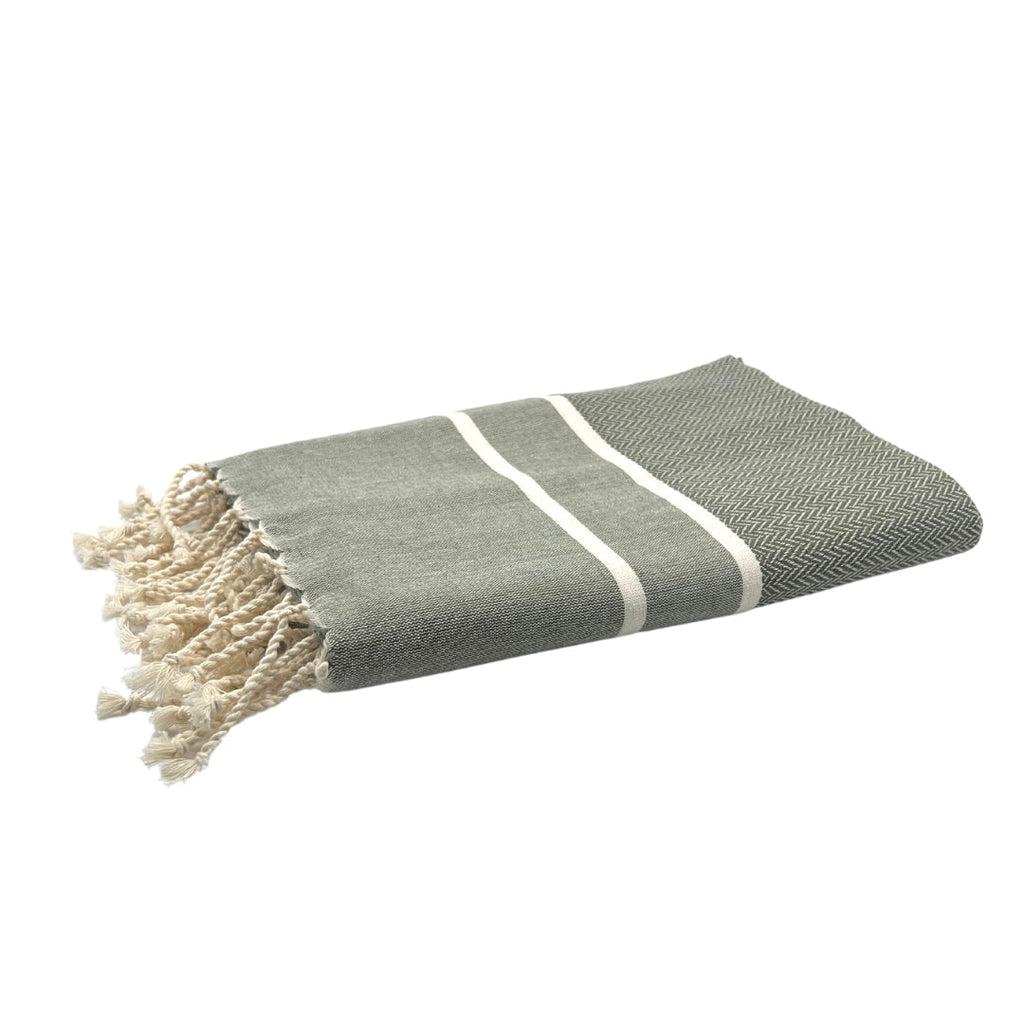 Fouta Chevrons - Vert Olive