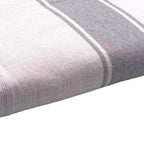 Fouta Doublée Éponge - Blanc/Gris Clair