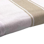 Fouta Doublée Éponge - Blanc/Sahara