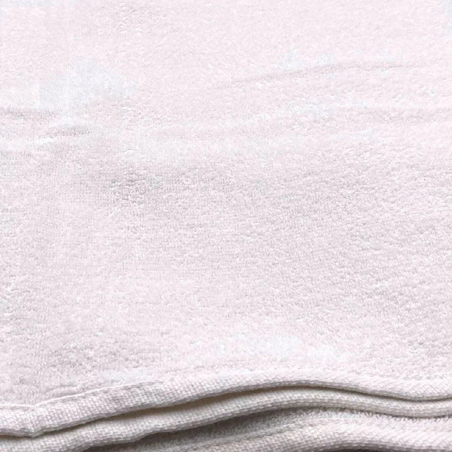 Fouta Doublée Éponge - Blanc/Jaune Moutarde