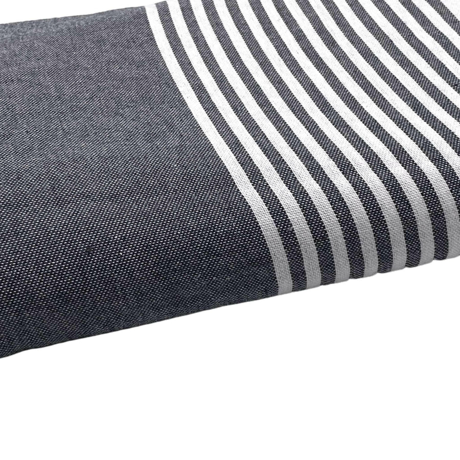 Fouta Xxl Rayée - Noir