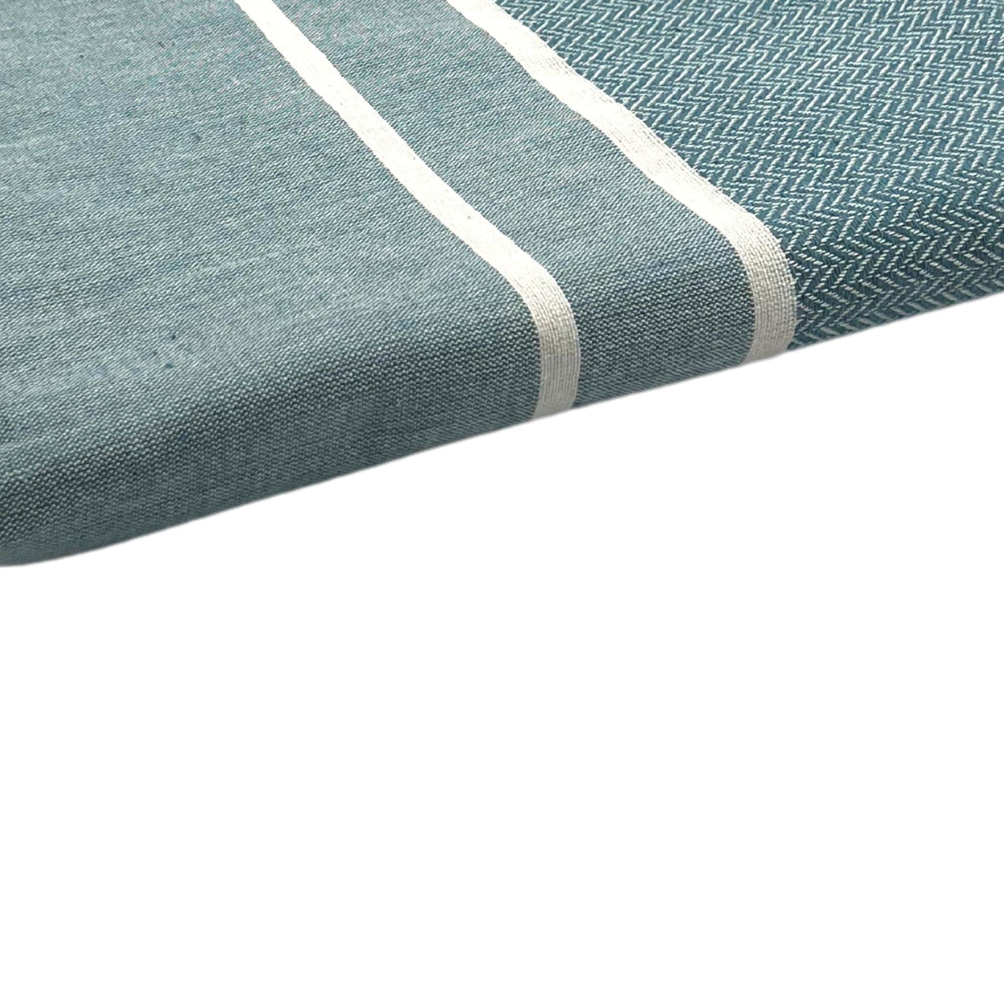 Fouta Chevrons - Bleu Canard