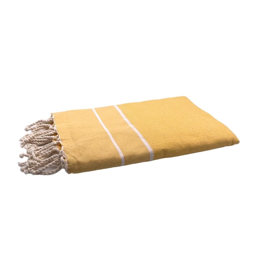 Fouta Chevrons - Jaune Moutarde
