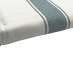 Fouta Doublée Éponge - Blanc/Bleu Canard