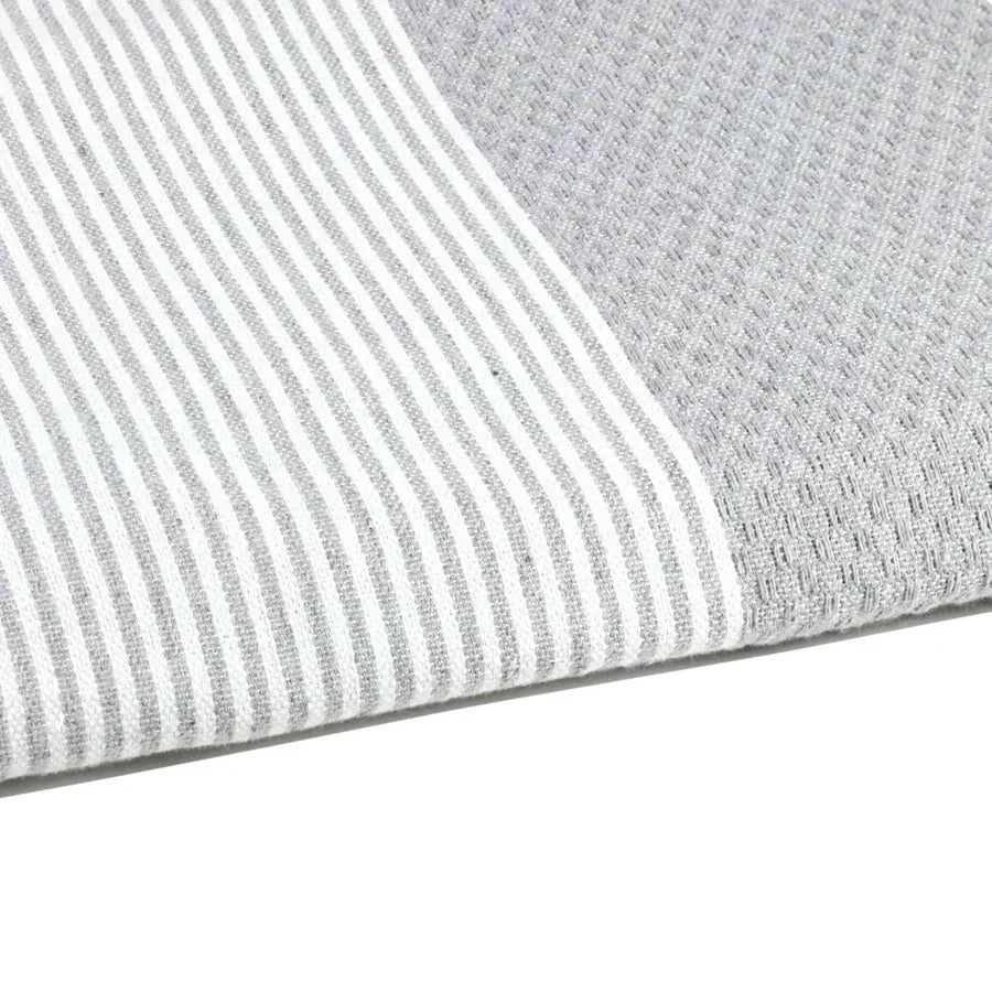 Fouta Nid D'Abeille - Gris Clair