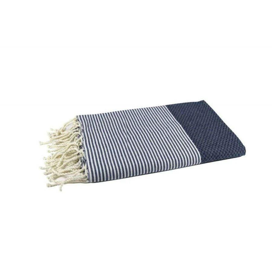 Fouta Nid D'Abeille - Bleu Marine