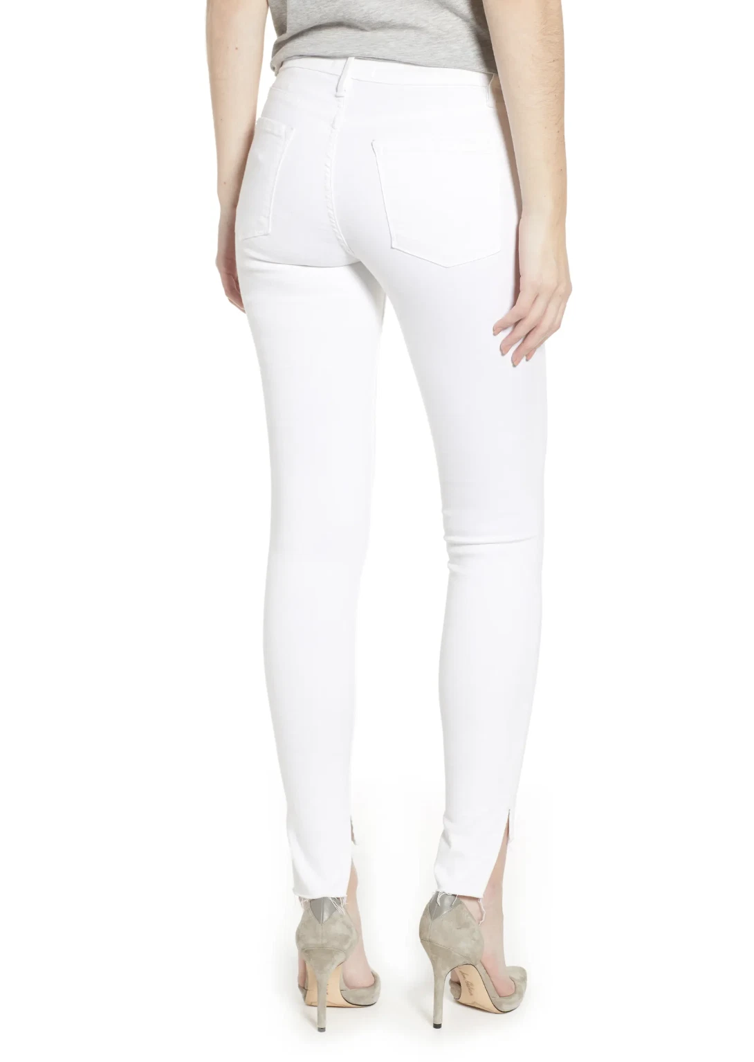 Jean Le Skinny De Jeanne Raw Stagger - Blanc