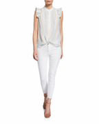 Jean Le Skinny De Jeanne Raw Stagger - Blanc