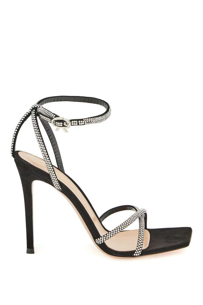 Gianvito Rossi - Sandales Gianvito Rossi Suede Sandals With Rhinestones
