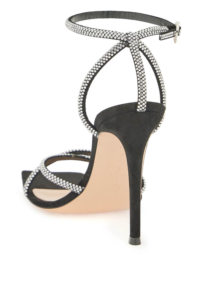 Gianvito Rossi - Sandales Gianvito Rossi Suede Sandals With Rhinestones