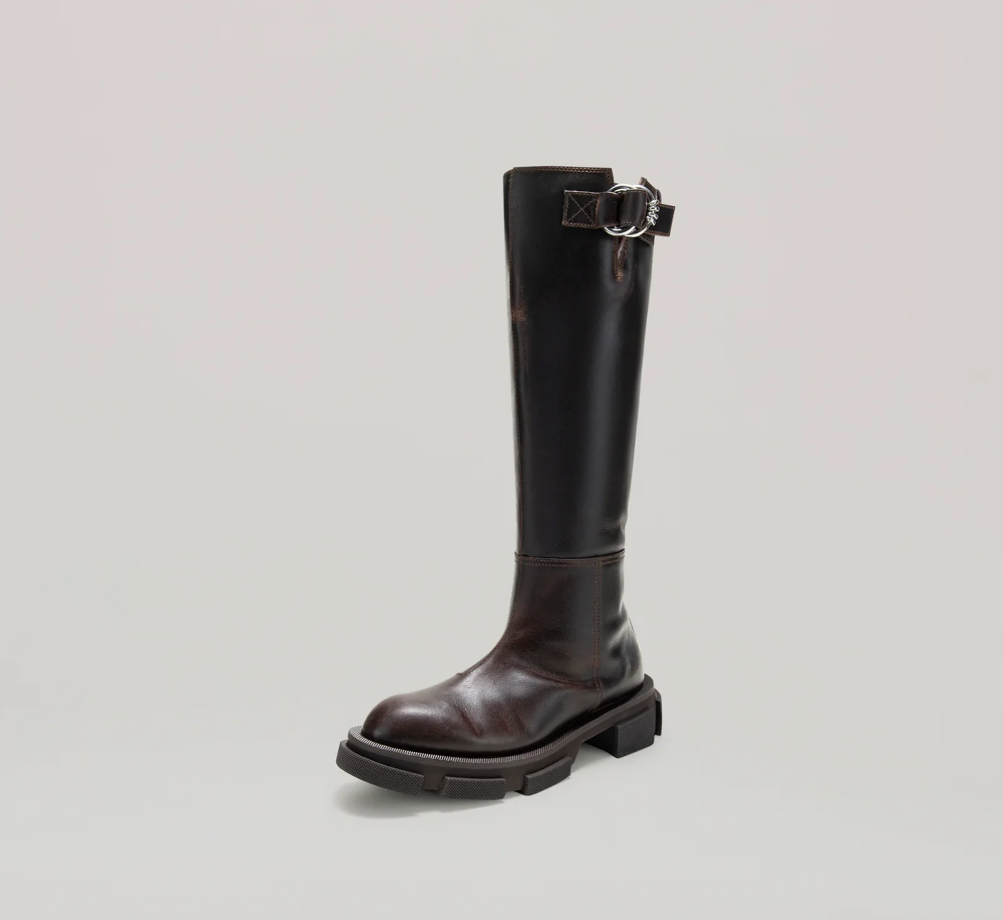 Bottines Gao Pierced Knee - Brown