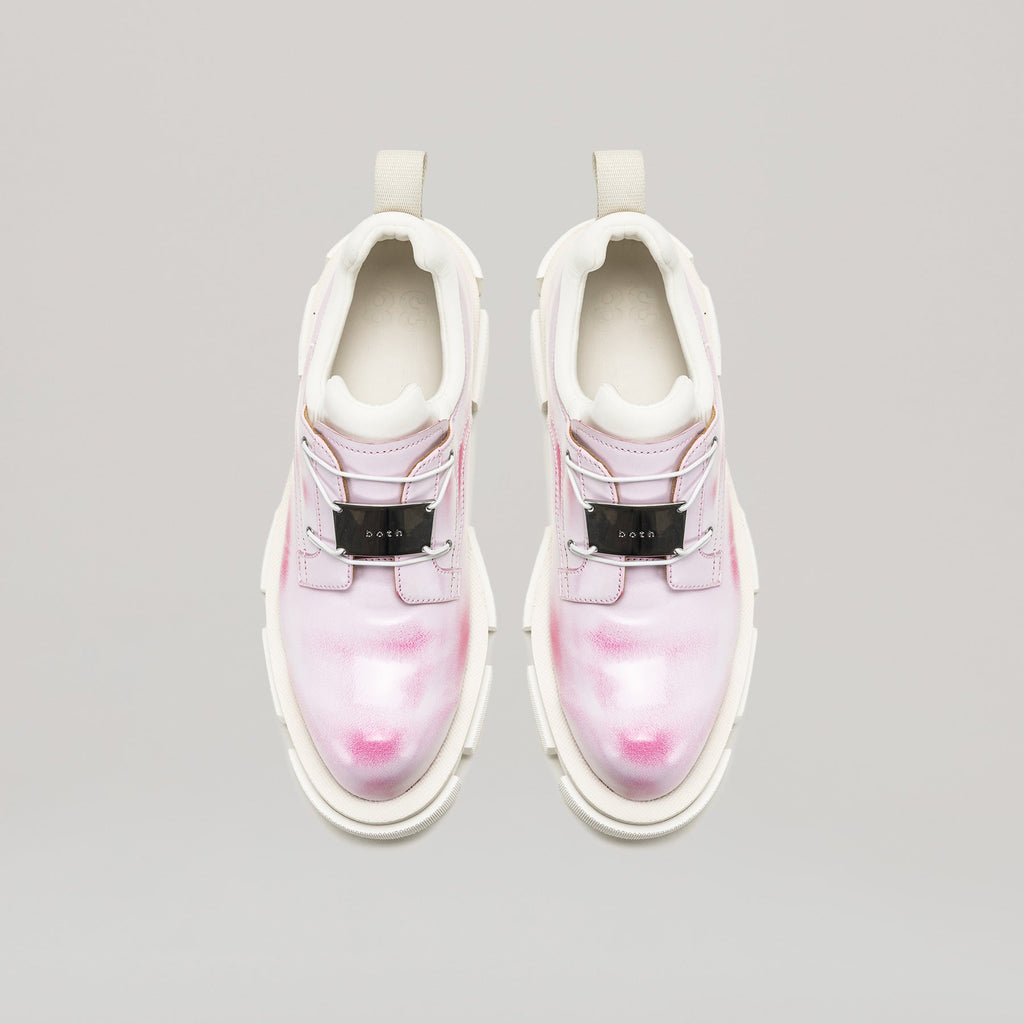 Derbies Gao Metal Logo Plate - White/Pink