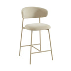 Gally - Lot De 2 Tabourets - Tissu Beige
