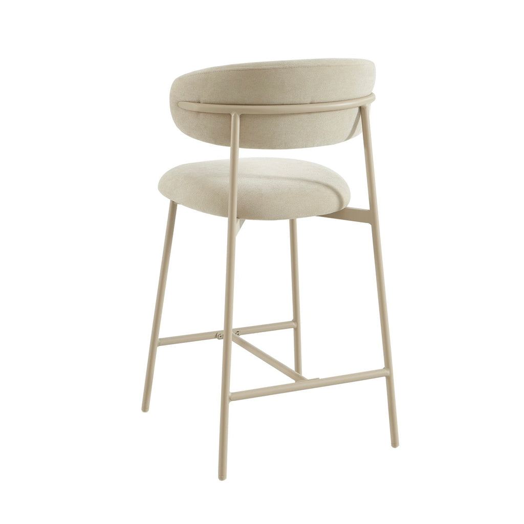 Gally - Lot De 2 Tabourets - Tissu Beige