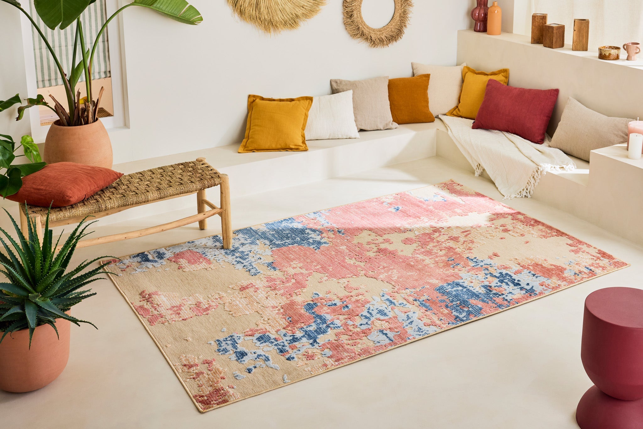 Tapis Garden 1301 - Motif Abstrait - Beige - Intérieur