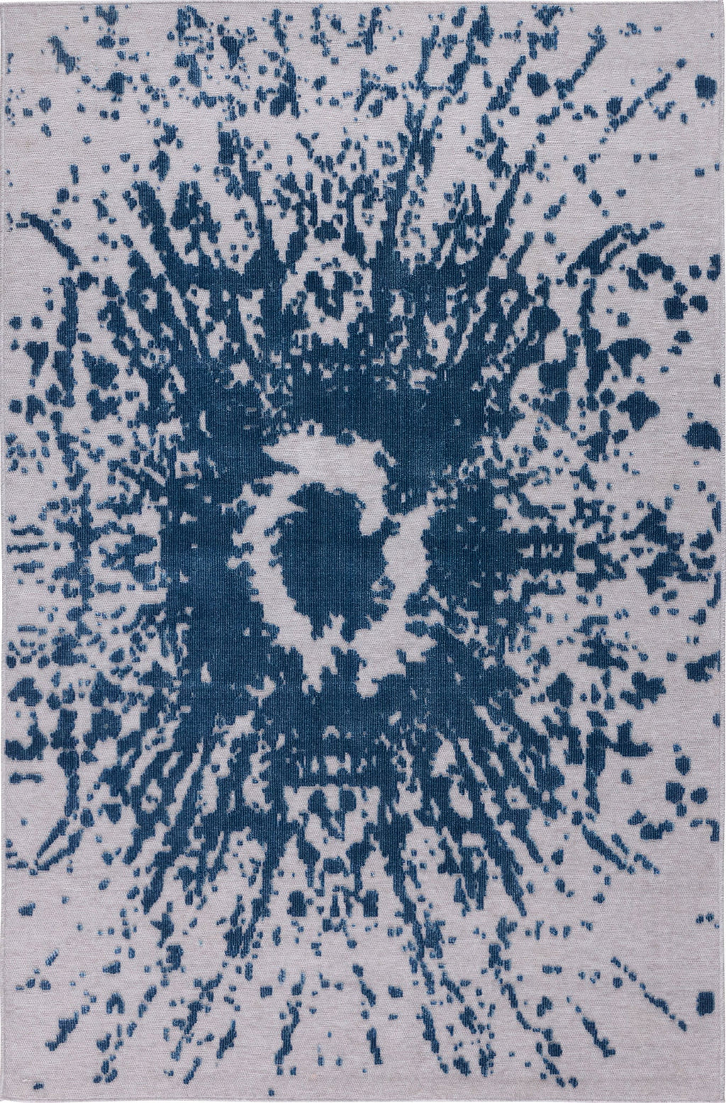 Tapis Garden 1303 - Motif Abstrait - Bleu - Intérieur