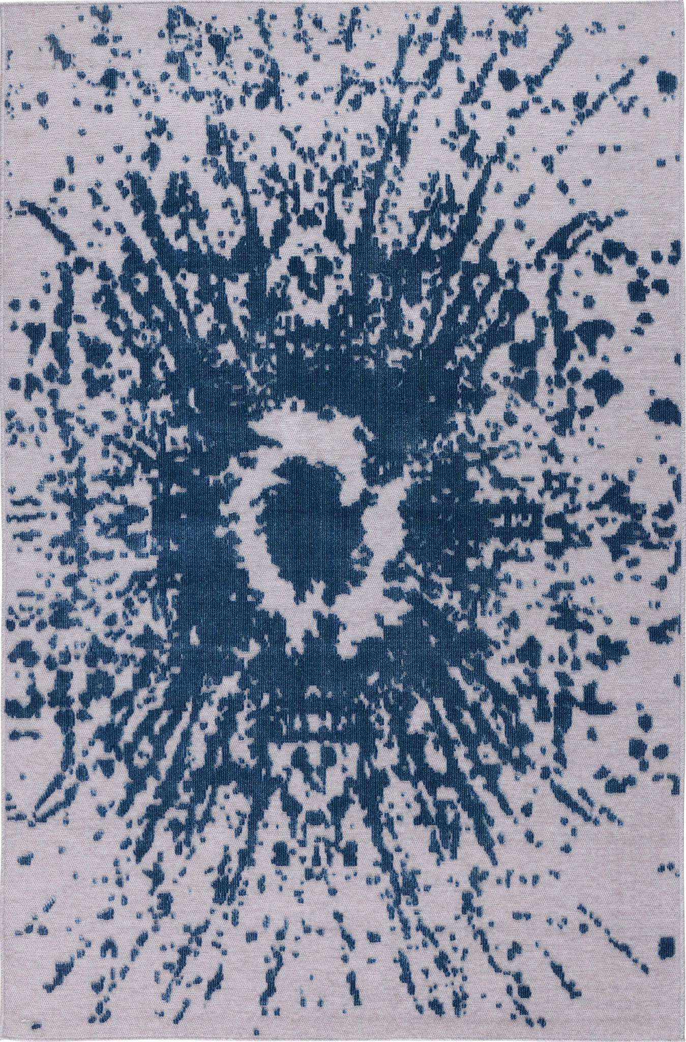Tapis Garden 1303 - Motif Abstrait - Bleu - Intérieur