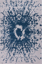 Tapis rectangulaire gris au motif abstrait bleu - GARDEN Garden