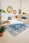 Tapis Garden 1303 - Motif Abstrait - Bleu - Intérieur