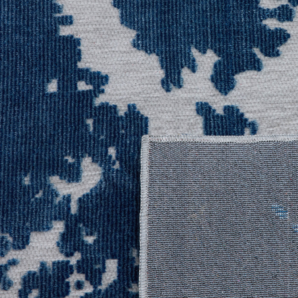 Tapis Garden 1303 - Motif Abstrait - Bleu - Intérieur
