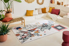 Tapis Garden 1304 - Motif Abstrait - Blanc - Intérieur
