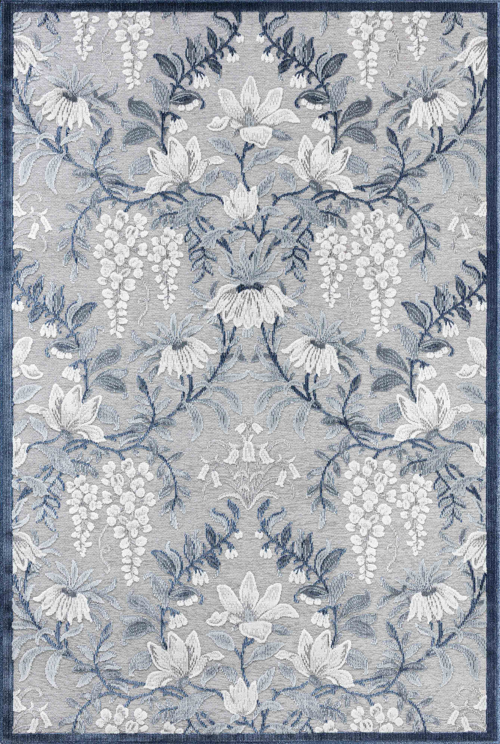 Tapis Garden 475 - Motif Abstrait - Bleu - Intérieur