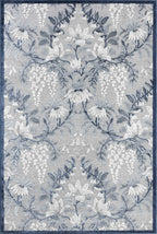 Tapis Garden 475 - Motif Abstrait - Bleu - Intérieur