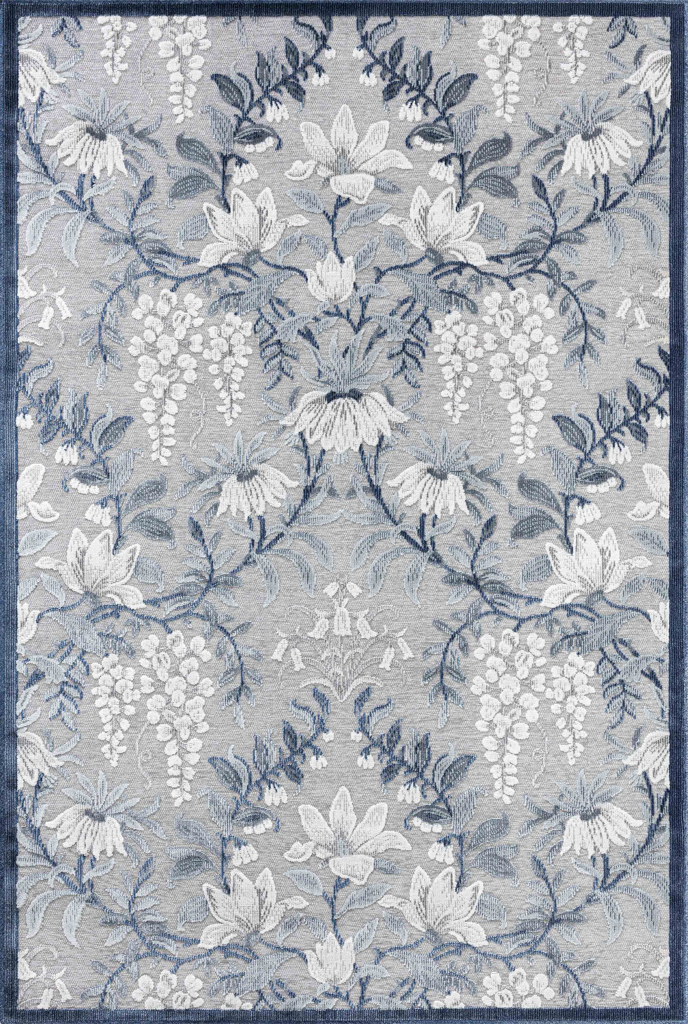 Tapis Garden 475 - Motif Abstrait - Bleu - Intérieur