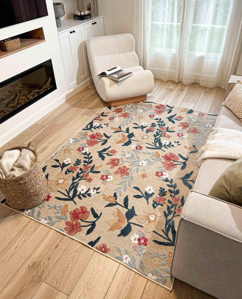 Tapis Garden 504 - Motif Abstrait - Beige - Intérieur