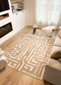 Tapis Garden 951 - Motif Abstrait - Beige - Intérieur