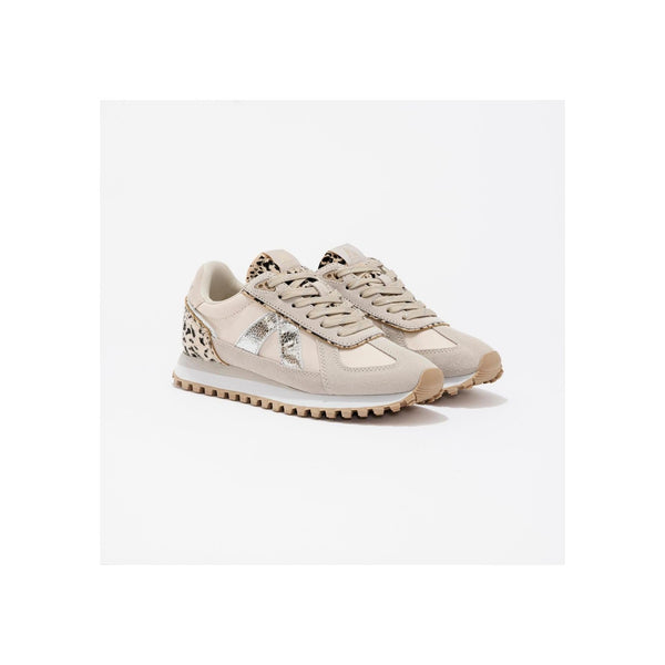 Sneakers Gate Grey-Tan-Silver-Pony Hair