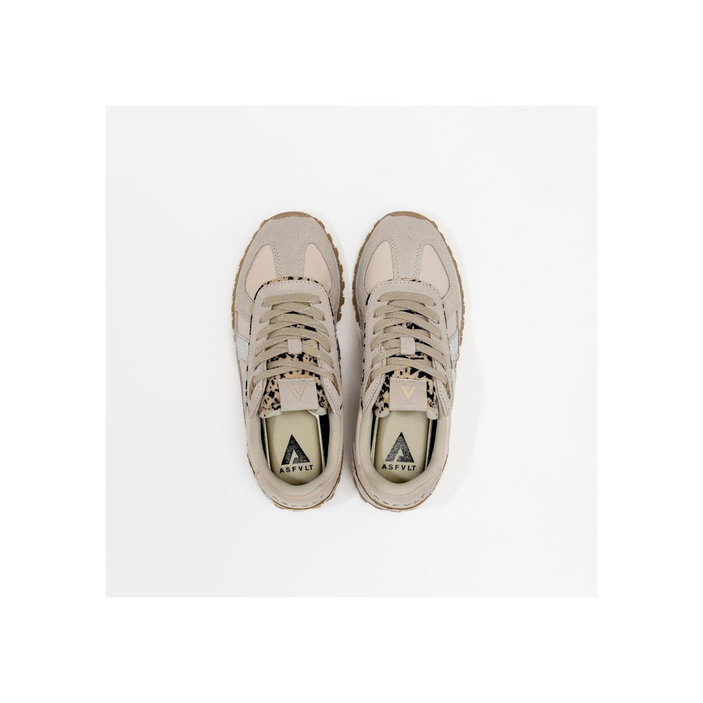 Sneakers Gate Grey-Tan-Silver-Pony Hair