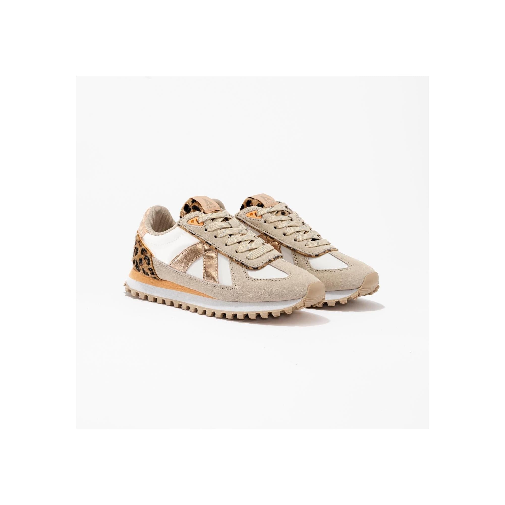 Sneakers Gate Beige-Peach-Leopard