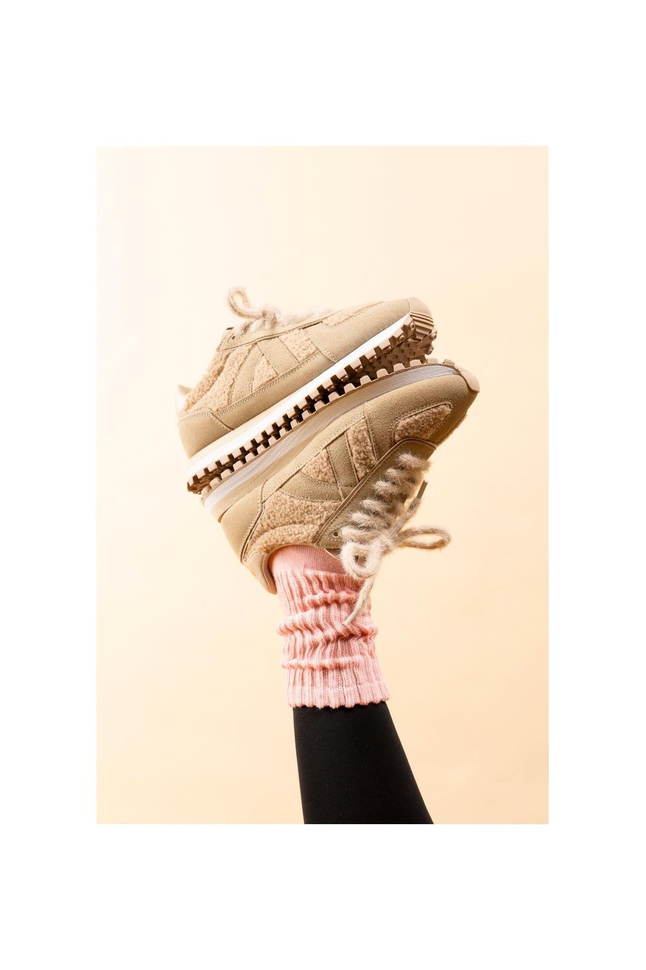 Sneakers Gate Beige-Cream-Sherpa