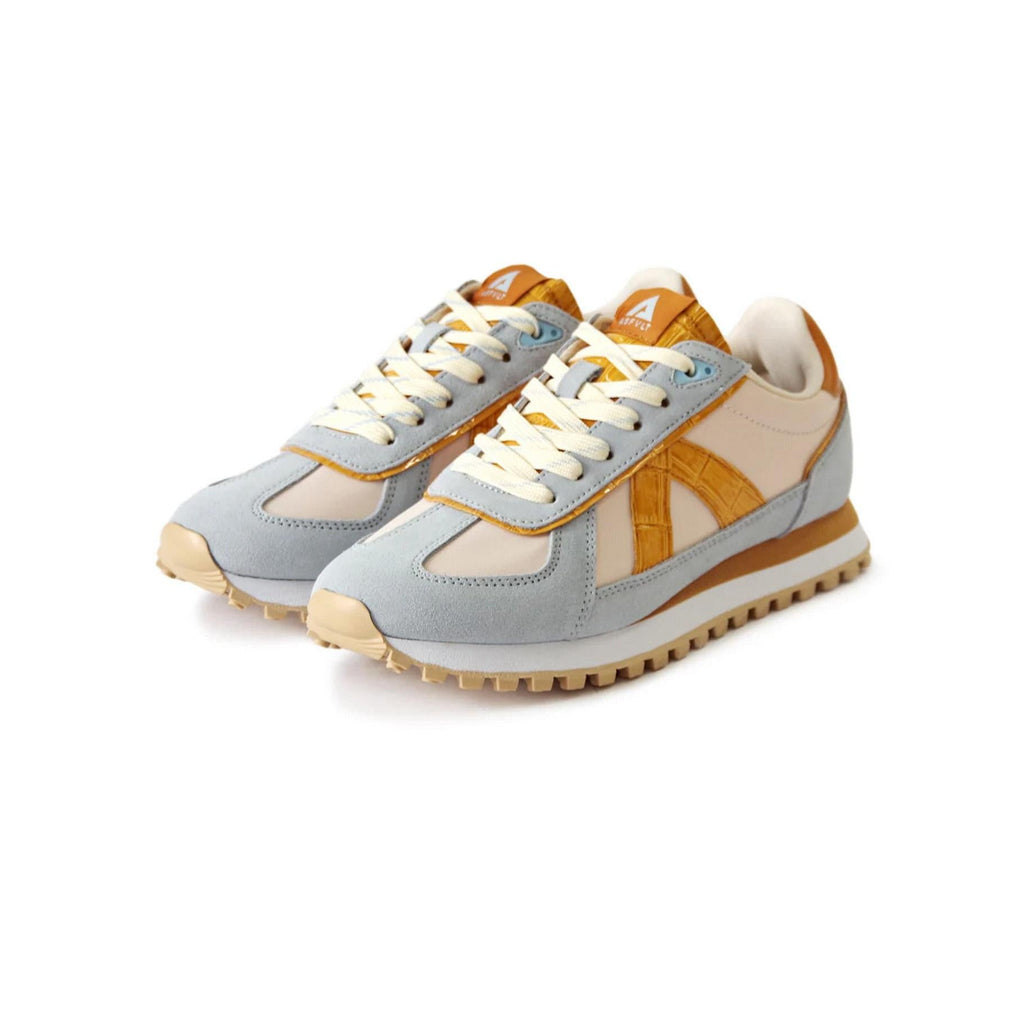 Sneakers Gate - Blue/Beige/Cognac Croc