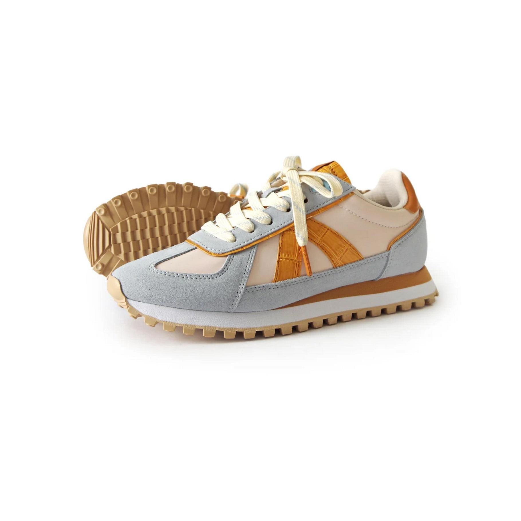 Sneakers Gate - Blue/Beige/Cognac Croc