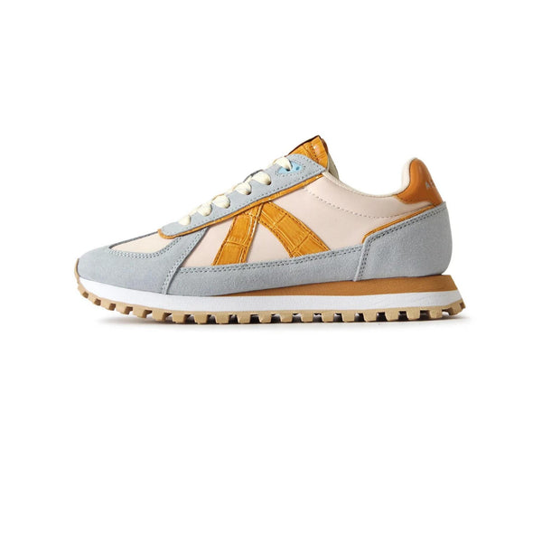 Sneakers Gate - Blue/Beige/Cognac Croc