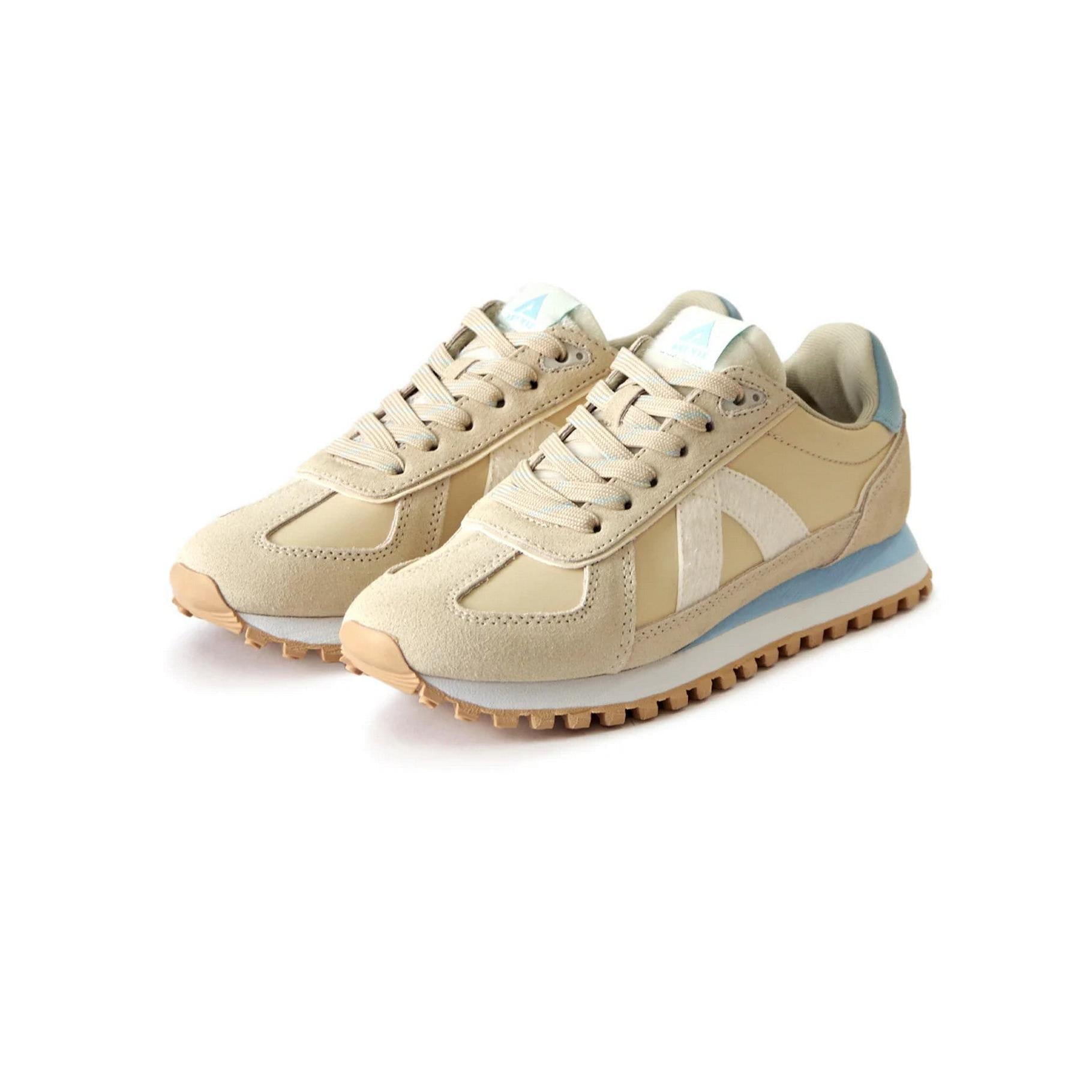 Sneakers Gate - Off White/Beige Pony Hair/Blue