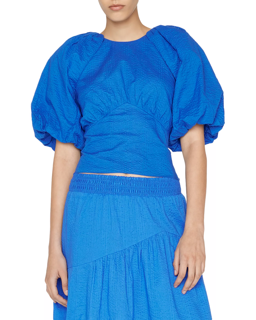 Top Gathered Seam - Cornflower Blue