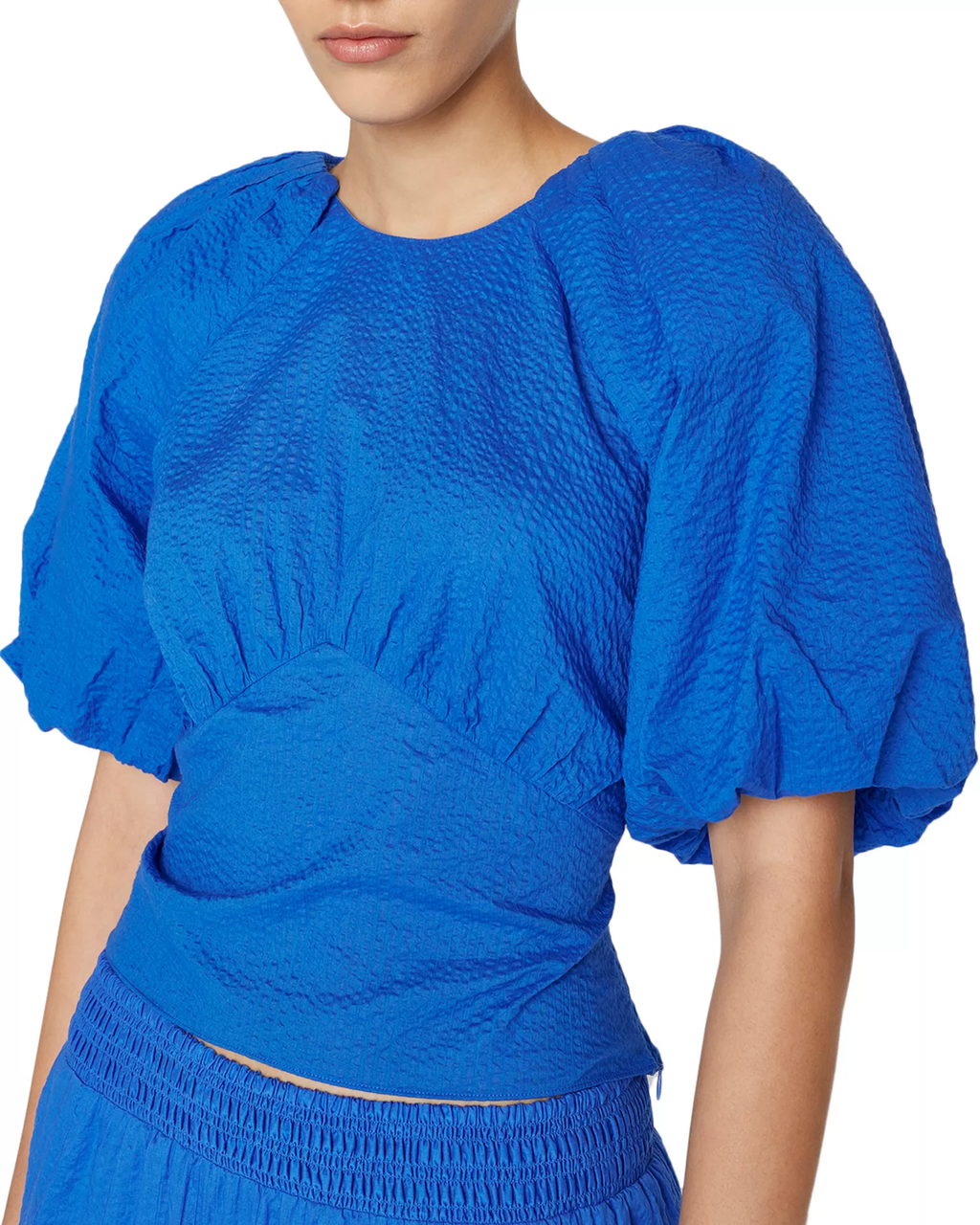 Top Gathered Seam - Cornflower Blue