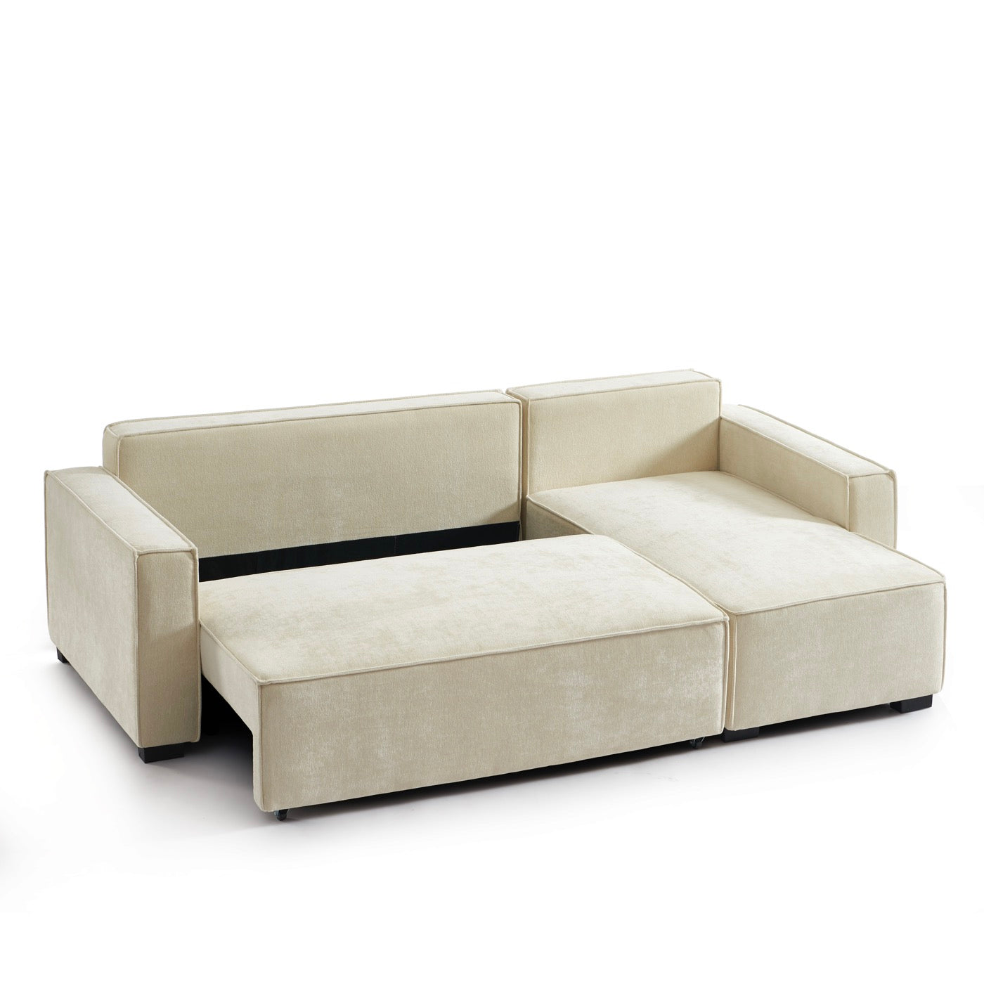 Gavi - Canapé D'Angle 4 Places - Tissu Beige
